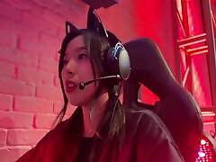 E-girl Loses 1v1 Challenge And Gets Fucked By Asian Gaming Nerd In Cat Maid salomon girl Outfit