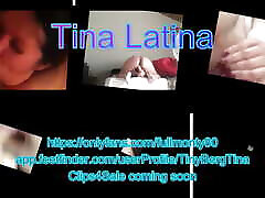 Tina Latina tries to fit her monster dildo