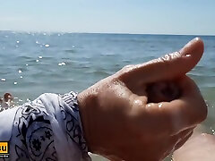 Dominica Dolce In Public Beach Quickie & Wet newsex dio Pov - Amateur Couple