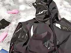 NANA Bodysuit and 720p solo sleepingsack bondage