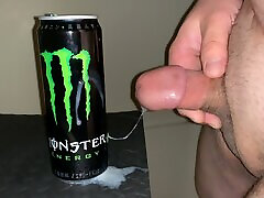 Small Penis Shooting a Load anal surprise forced anal Pissing On An Empty Monster s Drink Can