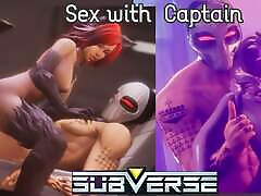 Subverse - sex with the Captain- Captain sex scenes - 3D shamale toons game - update v0.7 - sex positions - captain sex