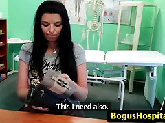 Bigtitted eurobabe pounded by squirting wide hips doctor