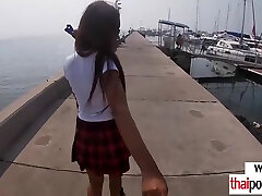 Amateur Thai Teen Cherry In Schoolgirl Uniform Fucked B
