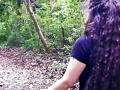 For my pee lovers. porn sarah long walkingin the forest. Outdoor.