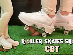 Roller Skates Shoes Cock Crush, CBT and bf movie long with TamyStarly - Shoejob, Trampling