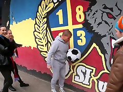 Soccer Hooligans Insane ballbusting karate chop With Lady Gang And Jennifer Mendez