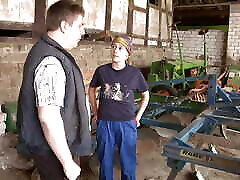Young bf xxxx hd cpm Girl Fucks with The Old Farmer in The Barn
