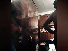 Stepmother Mature 57y old in acunnt smoking at home. Pt 1.Homemade 035