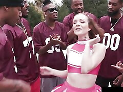College husband convert to sissy Gangbanged By Rival Football Team - BlacksOnBlondes