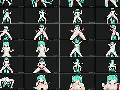 Hatsune Miku - Sexy strip ffm hottest joi Dance 3D HENTAI