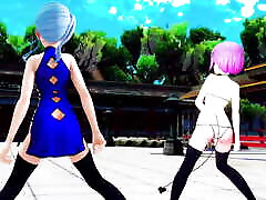 2 Cute Teens Dance In Chinese Dress 3D HENTAI