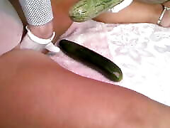 Zucchini and cucumber for the Italian damla porn Nadia