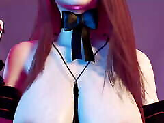 Sexy teen pussy linking In Black Dress Dancing 3D HENTAI