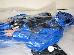 Jul 9 2023 - VacPacked in slvrbrboy&039;s coveralls with my blue pup gear and jade harnesses