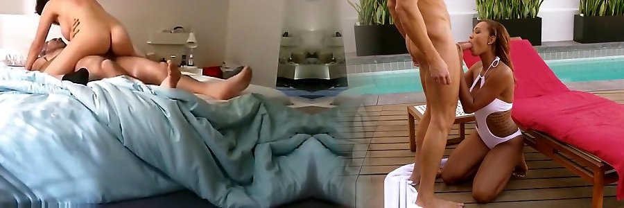 Massage shorts bending dirty talk