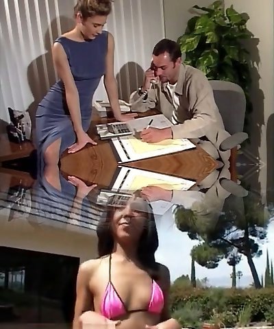 Блондинка секретарша в офисе подставляет задницу для анального секса