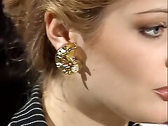 Nasty short haired milf babe bent over on the hood of the truck