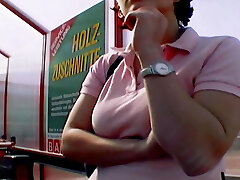 A busty and horny German chick luvs pleasing her vag on a picnic