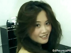 Asian first timer in retro porn