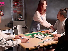 The husband was busy gamble while I was giving a blowjob and fuck to his buddy - Asian Wife Cheating