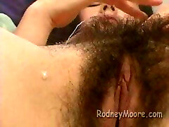 Furry Girl Angelina Smith Big Bush Marijuana Leaf Bikini