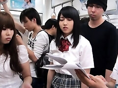 Japanese group sex with poon licking and fucking