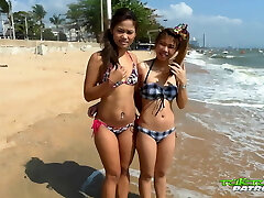 TukTukPatrol Jizm Shower On Slutty Asian Beach Friends