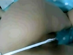 Yam-sized tits asian showering and masturbating