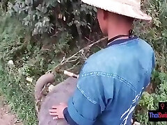 Elephant Riding In Thailand With Horny Teen Duo