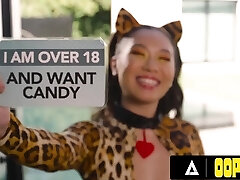 Korean teen over 18 Kimmy Kimm goes insatiable on huge stiffy of Charles Dera