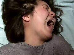 Asian Woman's Massive Orgasm Face With Gullet Wide Open