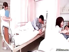 Horny Asian nurse sucking off part5