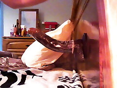 Rachael likes dark dildo