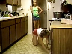 Blond haired faux-cock addicted vintage nymphos share dick for nice blowjob
