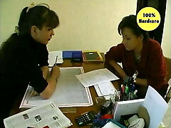 Hot real milf does pornography casting and ends up giving a blowjob to the manager of the company