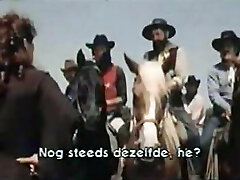 Neat lady in white undergarments gets doggyfucked in the desert by cowboy