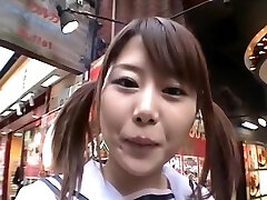 Japanese sweetheart banged in a public bus