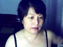 Chinese  chick on webcam