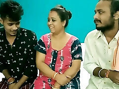 Hot Milf Aunty shared! Hindi recent XXX threesome sex