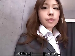 Japanese sweetheart Aiko Hirose in well office sex