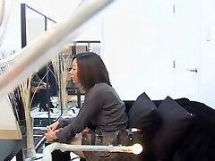 Japanese voyeur video with horny lesbos who like wet pussy