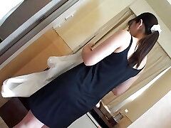 Real Asian amateur removes all clothing and all makeup