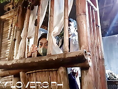 18 Yr Old Pinay Student Having a Lot Of Fun With Her elderly man guard in school!