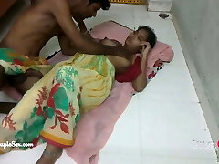 desi indian village telugu couple romance, pulverizing on the floor