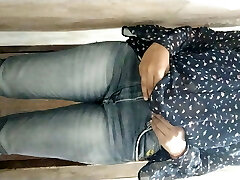 Indian girl after gym fresh bathing and frigging at home