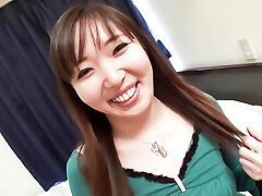 Subtitles - Asian girl Haruka Ohsawa gets a big cock