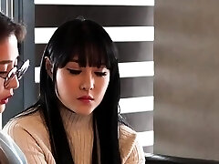 Fledgling Asian teen sucks this big hard cock