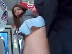 Thick rump japanese girl fucked on bus