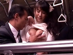 Asian whore fucked and facialized in a bus